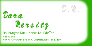 dora mersitz business card